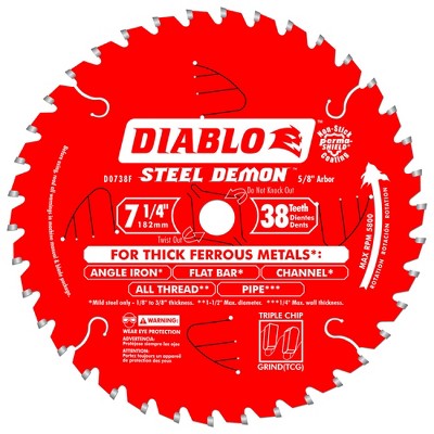 Diablo D0738F 7 in. 38 Tooth Steel Demon Ferrous Metals Saw Blade