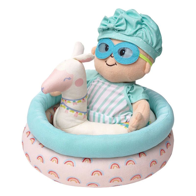 Manhattan Toy Stella Collection Pool Party 4 Piece Baby Doll Pool Playset for 12" and 15" Stella Dolls, 3 of 18