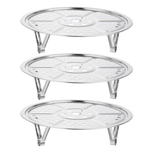 Unique Bargains Stainless Steel Heat Resistant Rust Resistant Steamer Rack with Stand - 1 of 4