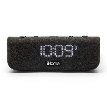 iHome 3-in-1 Compact Alarm Clock with Qi Wireless Fast Charging, Dual USB Charging, and Night Light