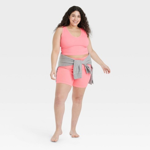 Women's Ribbed Seamless Reversible Tank Top - Colsie™ Pink L