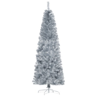 6' Tall Unlit Slim Douglas Fir Artificial Christmas Tree with Realistic Branches, and 618 Tips