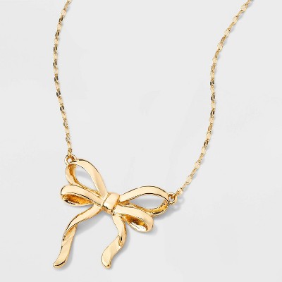 SUGARFIX by BaubleBar In The Loop Pendant Necklace - Gold: Zinc Statement Jewelry with Lobster Claw Clasp