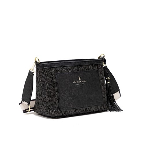 London Fog Sheila Straw Crossbody