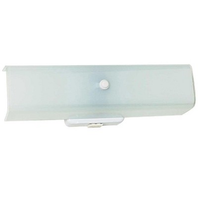 Sunset Lighting 14"  Bath Light with Opal Glass, White Finish