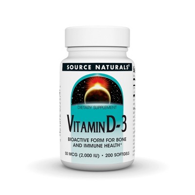 Vitamin D3 2000 IU by Source Naturals, Inc.  -  200 Softgel