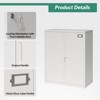 Gertrudis Double-Door Filing Cabinet with Two Adjustable Shelves | ARTFUL LIVING DESIGN-White - 4 of 4