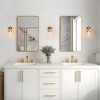 LNC 6-in W 1-Lights Polished Gold with Bell Modern/Contemporary  Wall Lights,Clear/White Shades - 4 of 4
