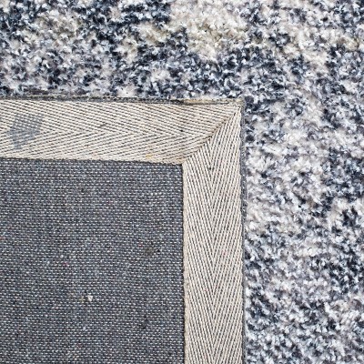 Navy and Sage Tufted Round Cotton Area Rug