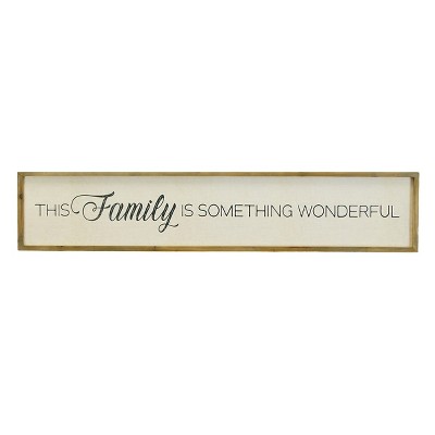 VIP Wood 42.13 in. White Family Sign