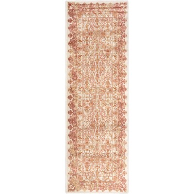 Modern Distressed Oriental Medallion Indoor Area Rug or Runner by Blue Nile Mills