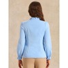 INSPIRE CHIC Women's Elegant Long Sleeve Ruffle Tie Neck Business Work Top - 4 of 4
