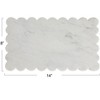 Storied Home Marble Cheese Board with Scalloped Edge, White - 2 of 4
