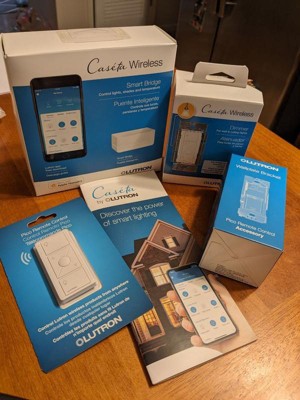 Lutron - Caséta Wireless Smart Lighting Dimmer Switch Starter Kit - White