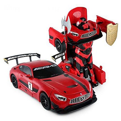 Ready! Set! Play! Link 1:14 RC Mercedes-Benz GT3, Transformer Dancing Robot Car (Red, Gray, Blue, Yellow)