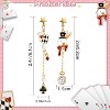 Queen of Hearts Poker Earrings, Red Heart Asymmetric Rabbit & Clock Dangle Earrings, Gold Halloween Costume Accessories for Women. - 2 of 4