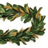 HomeRoots 60" Brown And Green Linear Magnolia Leaf Wreath Garland - 4 of 4