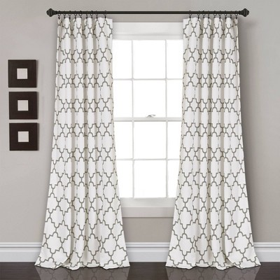 Set of 2 84"x52" Bellagio Light Filtering Window Curtain Panels Gray - Lush Décor