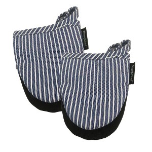 SharpChef Heat and Slip Resistant Neoprene Oven Mitts Set, Soft Cotton Lining, Waterproof, BPA-Free, 2 Count - 1 of 4