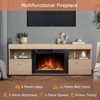 R.W.FLAME 59" Fireplace Tv Stand Mantel Wood Surround Firebox Freestanding, Infrared Quartz Heater Adjustable Led Flame, Remote Control, PECAN - 4 of 4