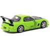 Vertex RX-7 FD3S RHD Light Green with Matt Black Hood and Graphics "Global64" Series 1/64 Diecast Model Car by Tarmac Works - 2 of 3