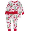 RuffleButts SoftSnooze Toddler Girls Holiday Ruffle Long Sleeve Pajama Set - 2 of 2