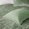 Sapphtopaz Blush Crushed Velvet Comforter Set Duvet Cover Set, Diamond Quilted Bedding Set with Throw Pillows, Machine Washable - 3 of 4