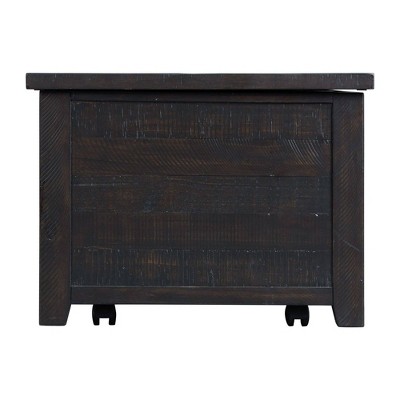 Transitional Espresso Rectangular Coffee Table with Lift-Top and Storage