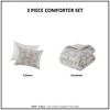 3Pcs Comforter Set Cotton Jacquard with Hypoallergenic Polyester Fill, Artisanal Geometric Design - 4 of 4