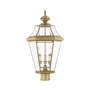 Livex Lighting Georgetown 3 - Light Post Light in  Antique Brass - 1 of 1