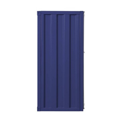 Blue Metal Industrial Cargo Chest with Single Door