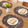 REGALWOVEN Placemats Set of 6 Leather Placemats for Kitchen Dining Table Decor Waterproof Heat Resistant Flower Table Placemats - 2 of 4