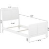 AFI Furnishings Portland Twin Traditional Bed with Matching Footboard and Turbo Charger in White - 3 of 4