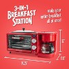 Nostalgia 3-in-1 Retro Breakfast Station - Includes 5 Cup Coffee Maker, Non-Stick Ceramic Griddle, and 4-Slice Toaster Oven - 2 of 4