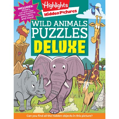 Wild Animals Puzzles Deluxe - (Highlights Hidden Pictures) (Paperback)