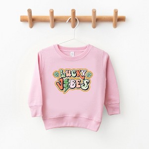 The Juniper Shop Lucky Vibes Lightning Bolt Toddler Graphic Sweatshirt - 1 of 3