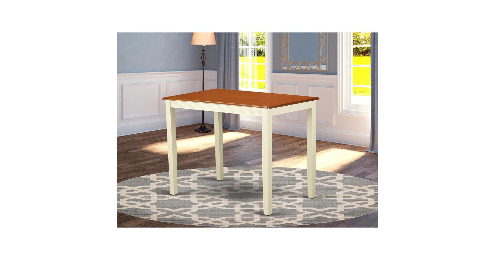 East West Furniture, Yarmouth  Counter  Height  Table  Finished  in  Buttermilk  and  Cherry