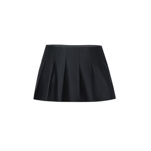 Women's Pleated Faux Leather Mini Skort -wild Fable : Target