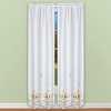 Collections Etc Embroidered Sunflower Bouquet Drapes with Tiebacks Included - 2 of 4