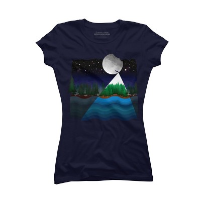 Junior's Design By Humans Christmas night By recklessframee T-Shirt