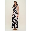 WEST K Women's Janina Sleeveless Knit Jumpsuit -  Large - Black Tan Floral - 2 of 4