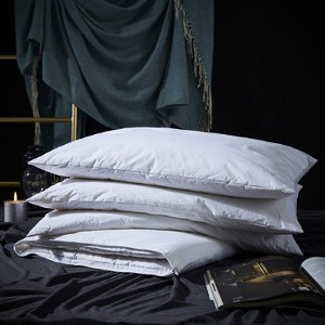 Aghana Digitals Goose Feather Bed Pillow, Standard/Queen Size, 100% Cotton Cover - 1 of 4
