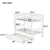 Grungis Twin Over Twin Loft Bed with Trundle and Ladder,Bunk Bed with Guardrail Can Convert 2 Twin Size Beds,Loft and Bunk Bed for Bedroom - 3 of 4