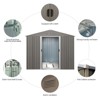 NicBex 10*8ft Outdoor Storage Shed Weatherproof Garden Shed with Sliding Door and Apex Roof for Garden, Lawn - 3 of 4