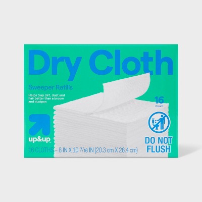 Floor Sweeper Standard Dry Cloths - 16ct - up&up™