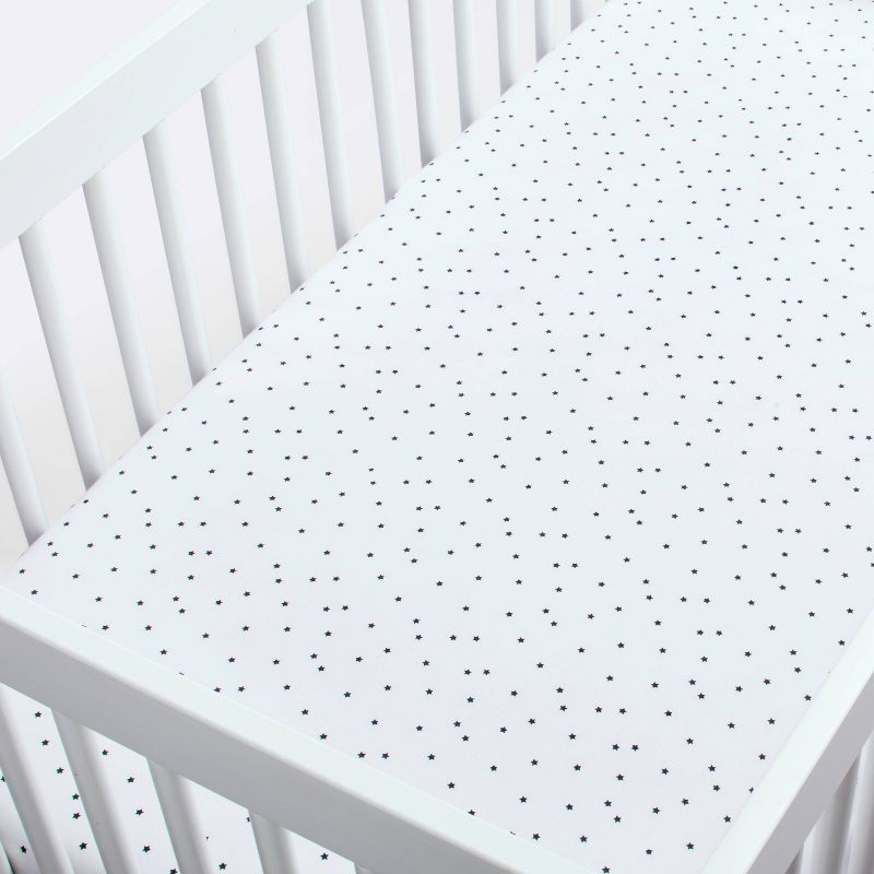 Baby Fitted Sheet - Cloud Island&#8482; White Gray, 4 of 7
