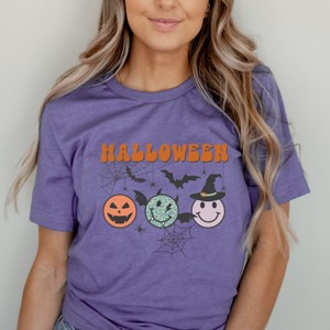 Simply Sage Market Halloween Smiley Faces Short Sleeve Tee - 1 of 4