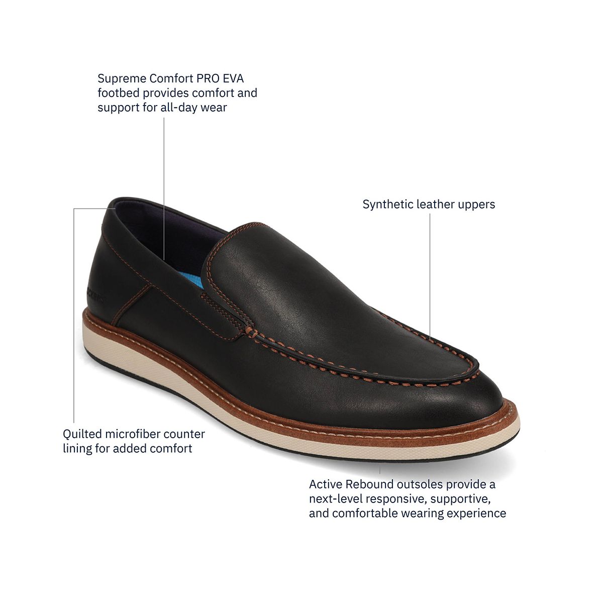 Dockers Mens Harmon Crazyhorse Slip On Loafer - thumbnail 8
