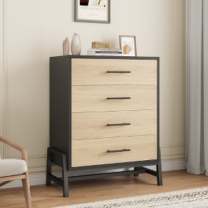 COZONY 38.6" 4-Drawer Tall Dresser, Wooden Freestanding Storage Chest for Bedroom, Living Room, Entryway, Natural Oak - 1 of 4