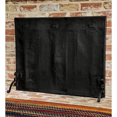 Plow & Hearth - Pavenex Fireplace Blanket Stops Heat Loss, Medium, Black